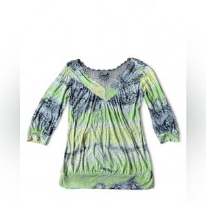Green and Gray Women's Top